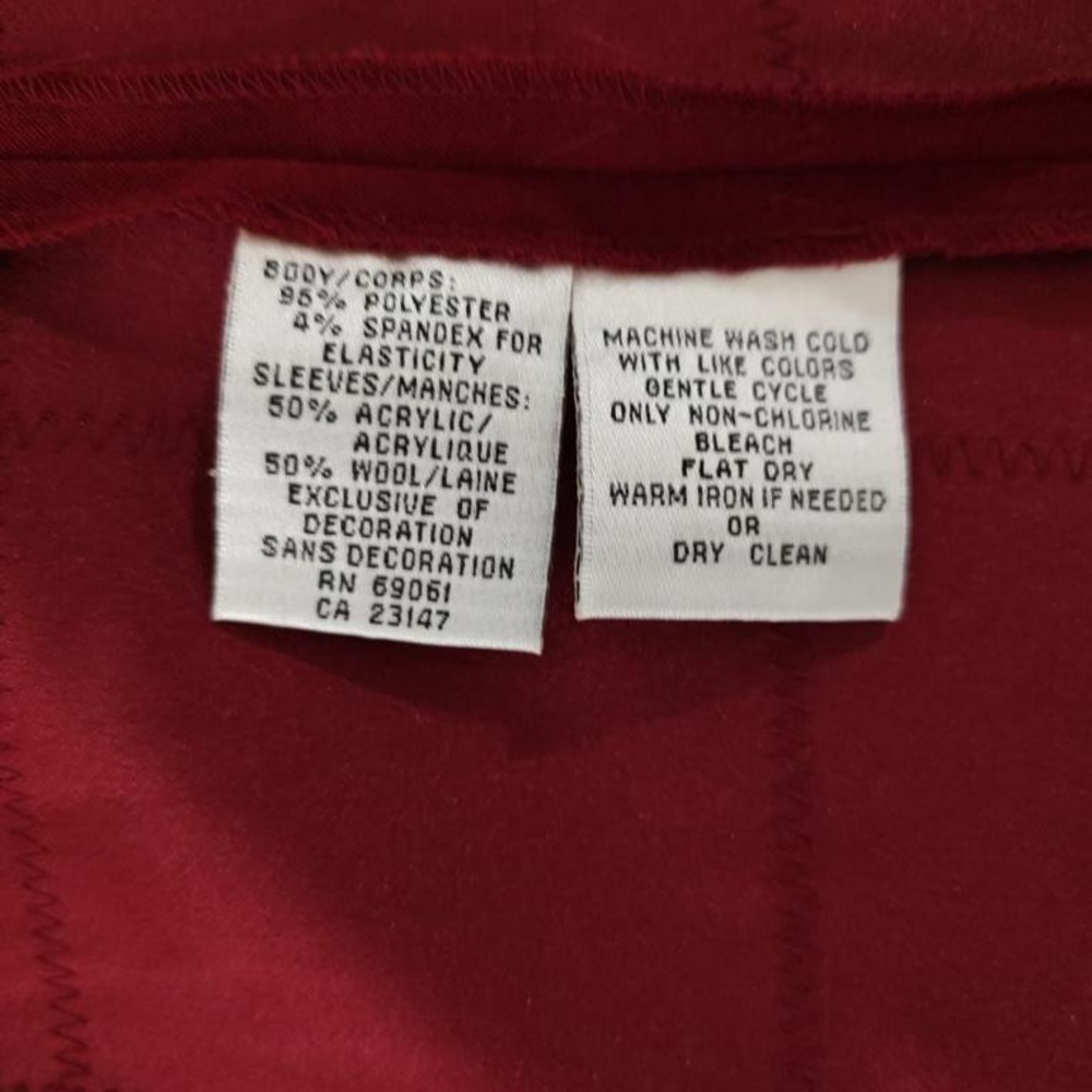 Talbots Sz.10 Jacket Woman’s Red Button Up Long S… - image 4